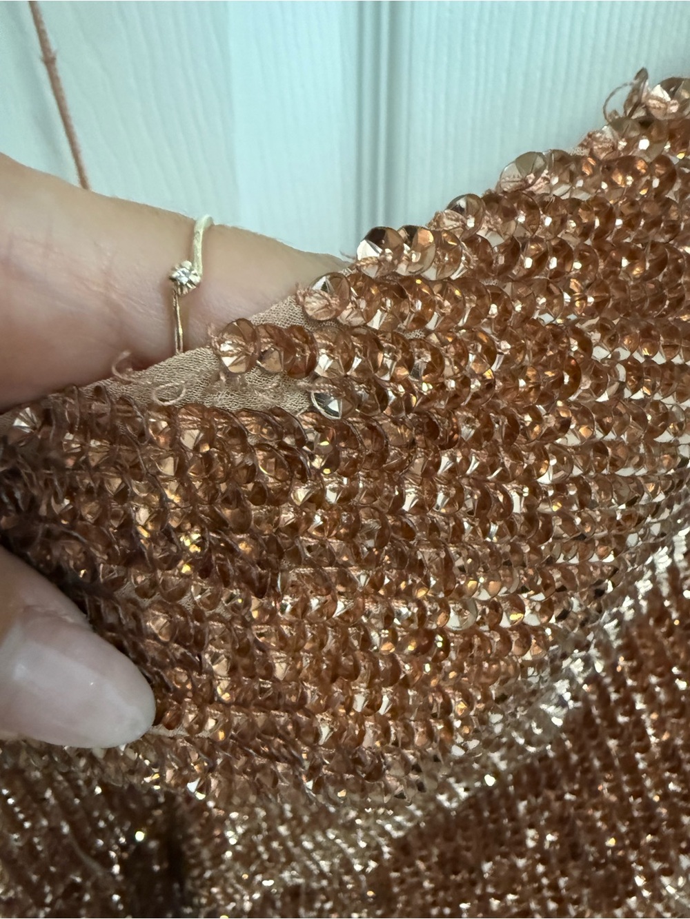 Retrofete Katya Sequin Gown -bronze NWT - Picture 7 of 7